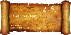 Libal Viktor névjegykártya